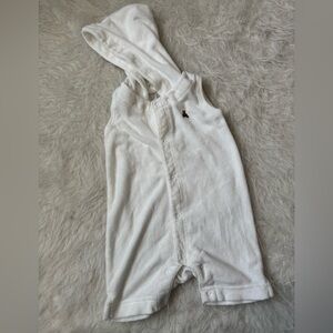 Baby GAP White Hooded Terry Swimsuit Coverup with Removable Hood